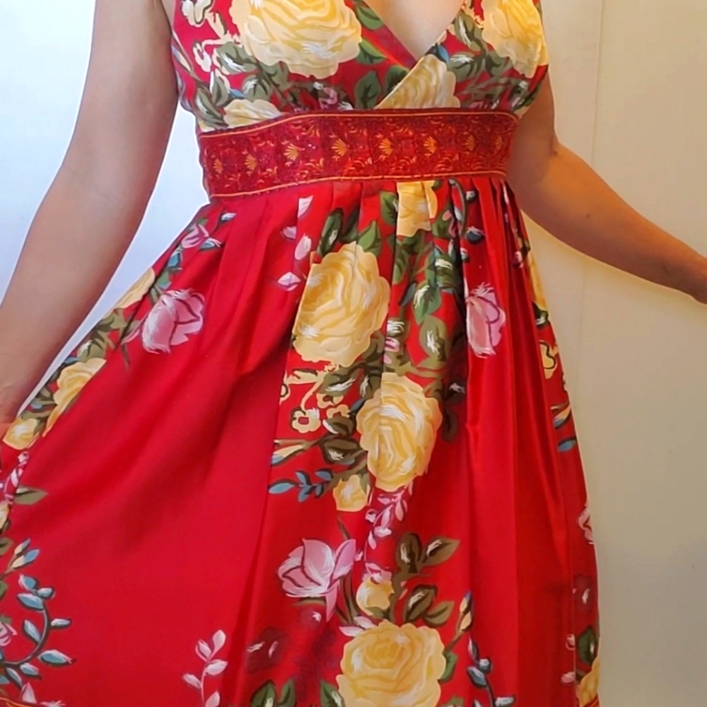 Red Halterneck Dress